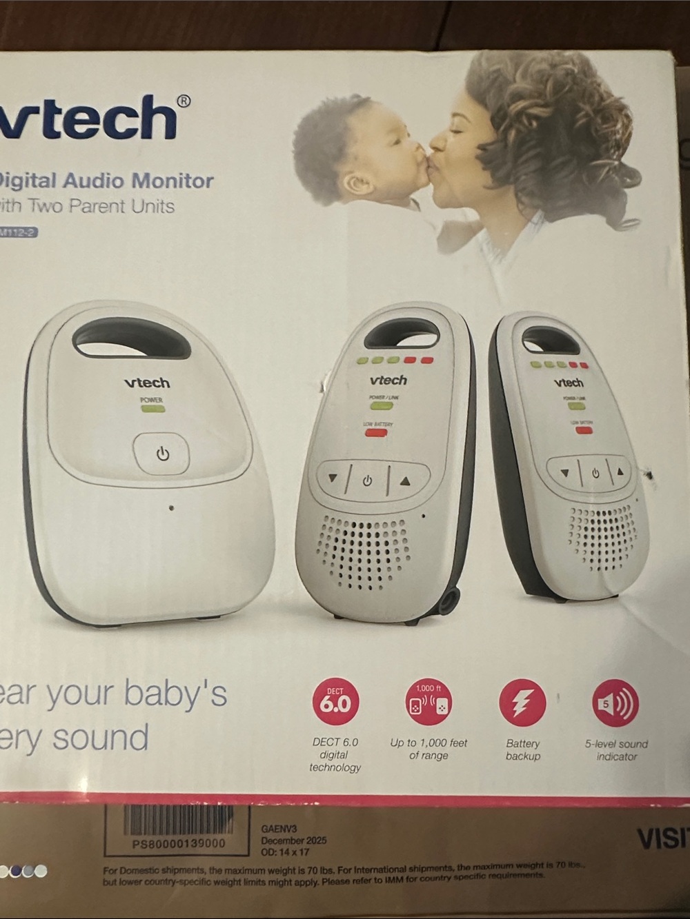 VTech White Digital Audio Baby Monitor - 2 Parent Units
